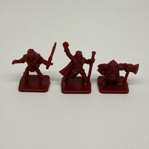 HEROQUEST Set of 2 Heroes, Elf, Wizard, Dwarf  Original 1980s Game Parts